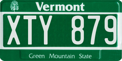 VT license plate XTY879