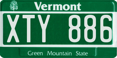 VT license plate XTY886