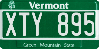 VT license plate XTY895