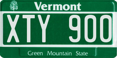 VT license plate XTY900