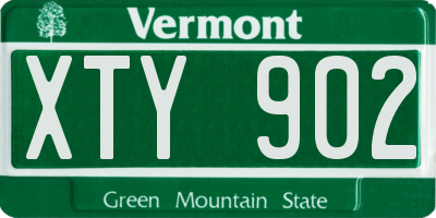VT license plate XTY902