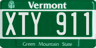 VT license plate XTY911