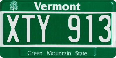 VT license plate XTY913