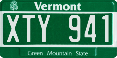 VT license plate XTY941