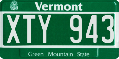 VT license plate XTY943