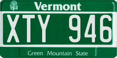VT license plate XTY946