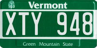 VT license plate XTY948
