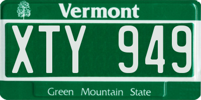 VT license plate XTY949