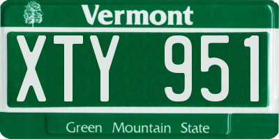 VT license plate XTY951