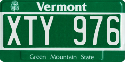 VT license plate XTY976