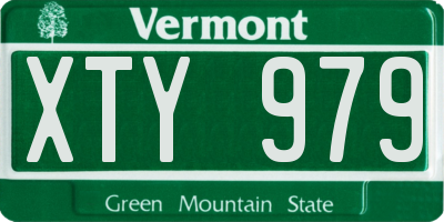 VT license plate XTY979