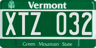 VT license plate XTZ032
