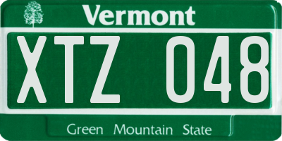 VT license plate XTZ048