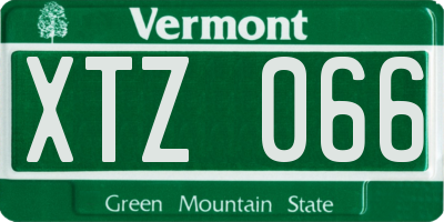 VT license plate XTZ066