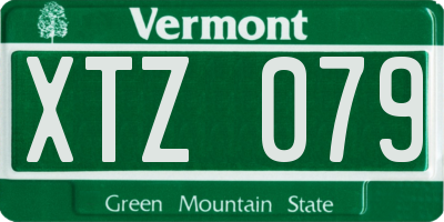 VT license plate XTZ079