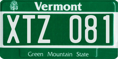 VT license plate XTZ081