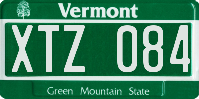 VT license plate XTZ084