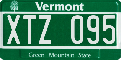 VT license plate XTZ095