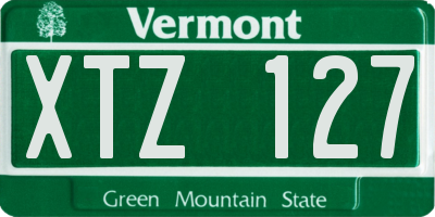 VT license plate XTZ127