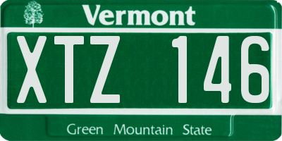 VT license plate XTZ146