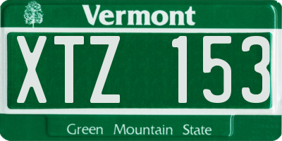 VT license plate XTZ153