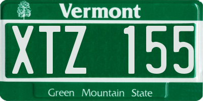 VT license plate XTZ155