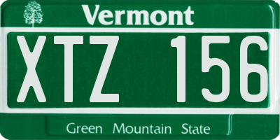 VT license plate XTZ156