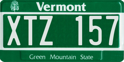 VT license plate XTZ157