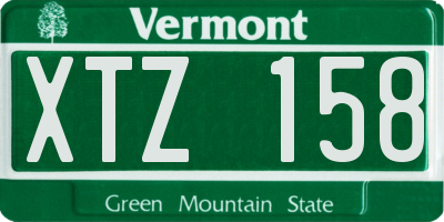 VT license plate XTZ158
