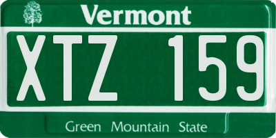 VT license plate XTZ159
