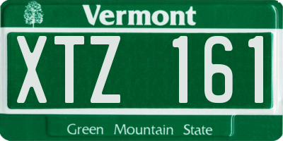 VT license plate XTZ161