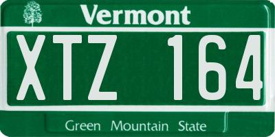 VT license plate XTZ164