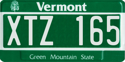 VT license plate XTZ165