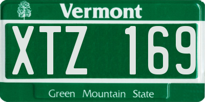 VT license plate XTZ169