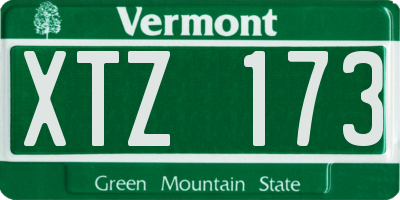 VT license plate XTZ173