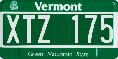 VT license plate XTZ175
