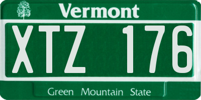 VT license plate XTZ176