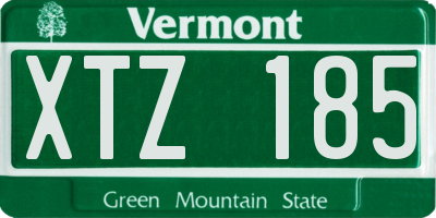 VT license plate XTZ185