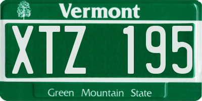 VT license plate XTZ195
