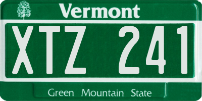 VT license plate XTZ241