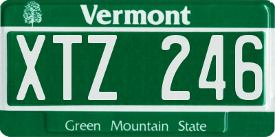 VT license plate XTZ246