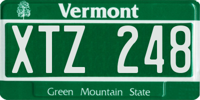 VT license plate XTZ248