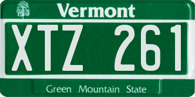 VT license plate XTZ261