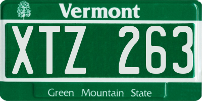 VT license plate XTZ263