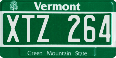 VT license plate XTZ264