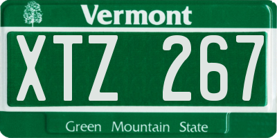 VT license plate XTZ267