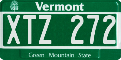 VT license plate XTZ272