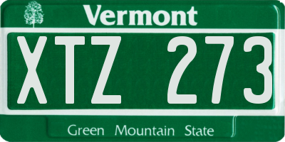VT license plate XTZ273