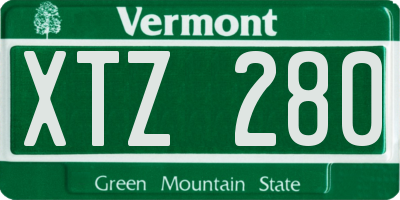VT license plate XTZ280
