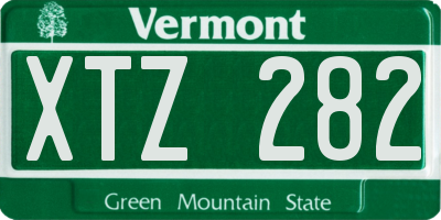 VT license plate XTZ282